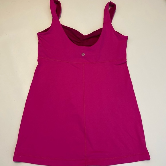 Lululemon Grey White Straps Color Block and Pink Build Bra Tank Size 12 - Picture 5 of 15